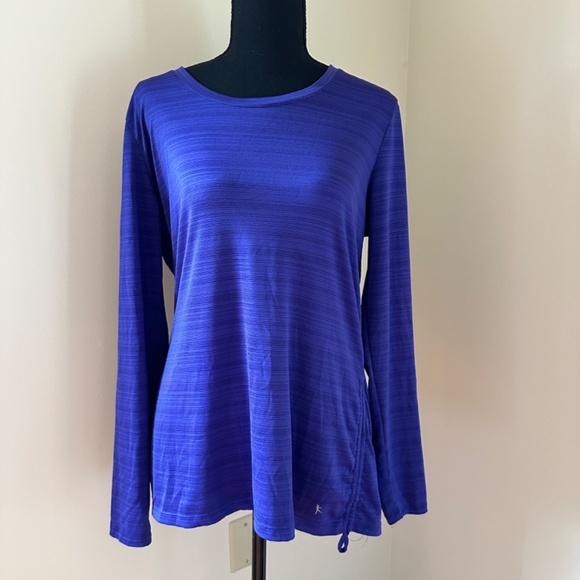**DANSKIN NOW* Purple Long Sleeve Shirt Size Large (12-14) - Picture 1 of 7